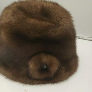 VINTAGE FLEMINGTON FURS BROWN WOMENS BUCKET HAT